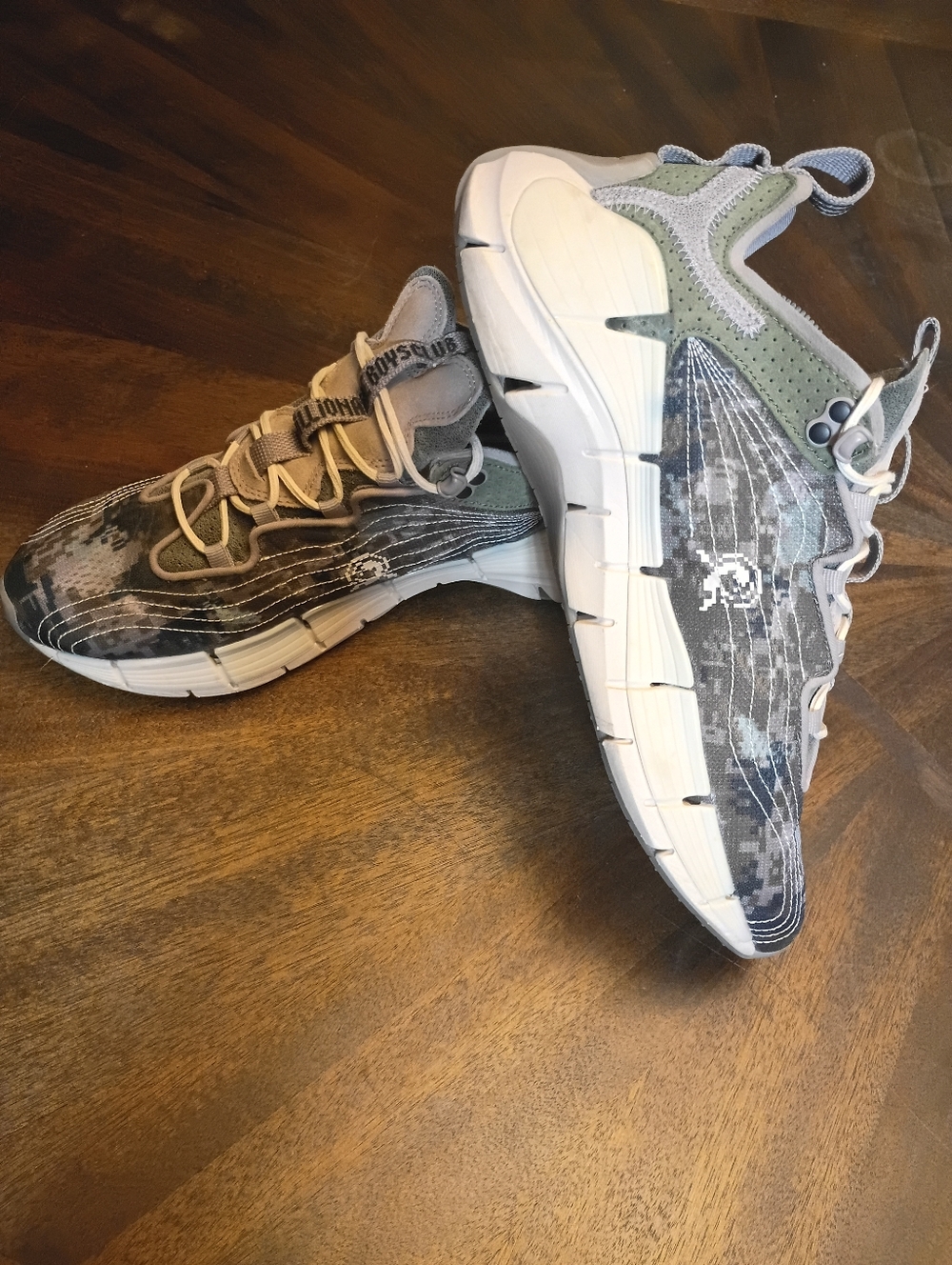 Reebok x Billionaire Boys Club Type Z-2 Camo Sneakers Mens 9.5 Gray/Beige Athlet - Picture 3 of 12